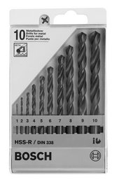 Set burghie pentru metal HSS-R, DIN 338, 10 buc. ― Diamantat.ro
